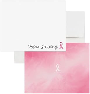 10 Spring Engagement Party Ideas with Fresh Bright Vibes 57 Personalized Pink Ribbon Note Cards with Envelopes, Breast Cancer Awaren...