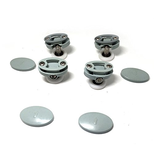 Image of Smooth Set of 8 Single Shower Door ROLLERS /Runners /Wheels 23mm in Diameter