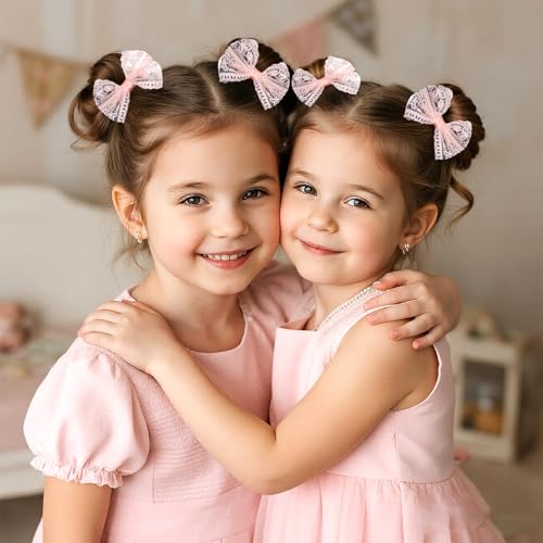 2 piezas lazos para cabello blanco para niñas miniatura 7