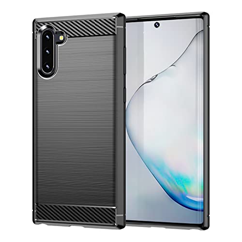 Aikcks for Samsung Galaxy Note10 Phone case, Shockproof, Scratch Resistant Carbon Fiber Jacket, Soft TPU, for Galaxy Note10 case (Black,)
