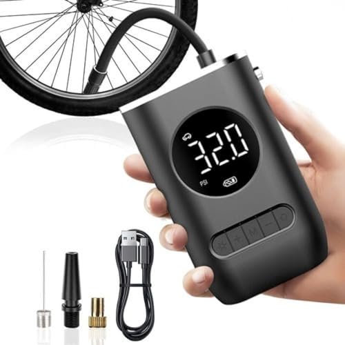 Calibrador Compressor De Ar Digital Portátil Recarregável Para Encher Calibrar Pneu De Carro Bike Bo
