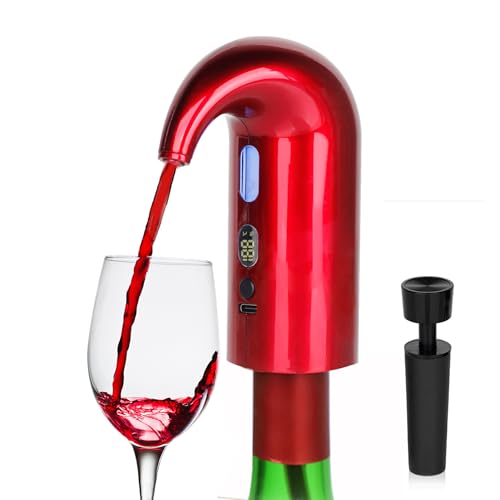 Aireador eléctrico de vino, jarra de vino portátil de un solo toque y dispensador de vino bomba para vino rojo y blanco Multi-Smart dispensador automático de oxidante de vino dispensador USB