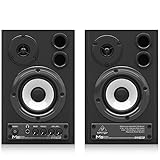 Behringer MS20 24-Bit/192 kHz Digital 20-Watt Stereo Near Field Studio Monitor Speakers,Black