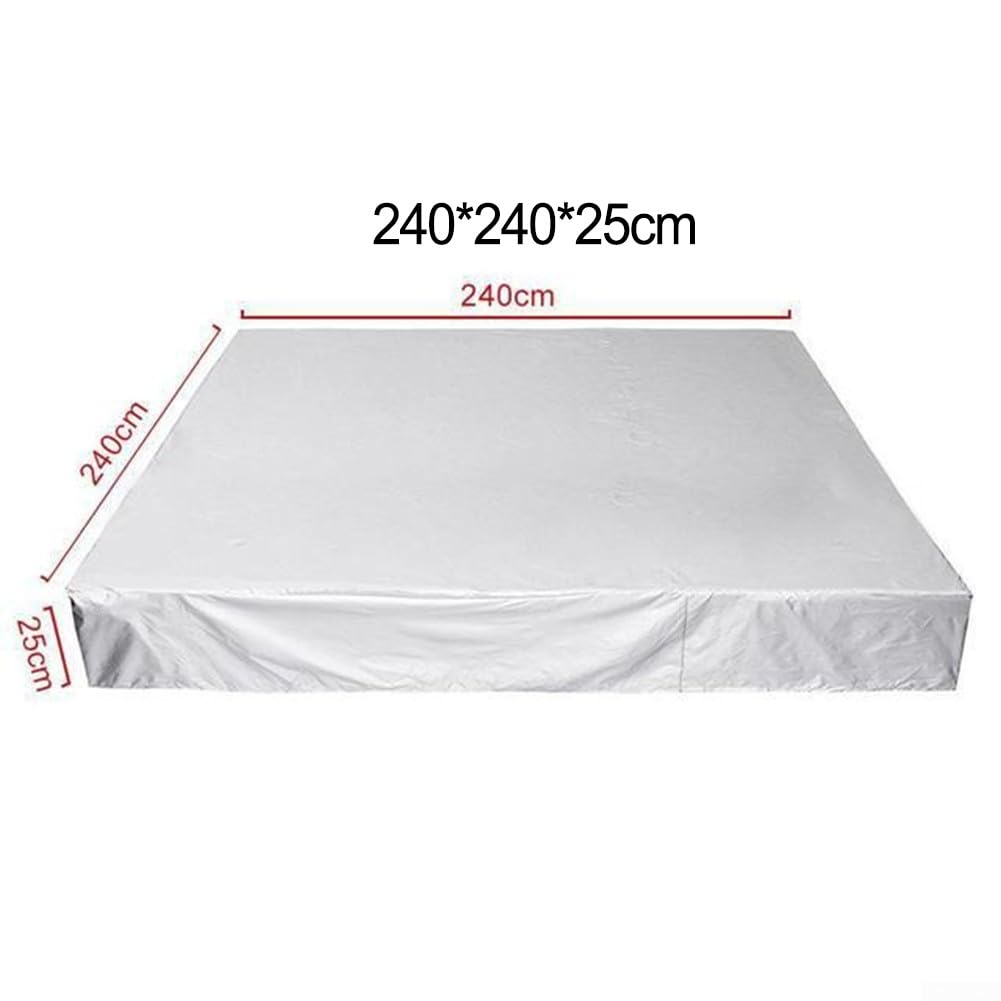 Wodoodporna izolacja termiczna, pokrowiec spa, duży, kwadratowy, 210D, tkanina Oxford, ochraniacz do wanny z hydromasażem (240 x 240 x 85 cm) pokrowiec na jacuzzi na zewnątrz