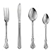 Yqs Set di Posate Stile Classico Epoca in Acciaio Inossidabile Occidentale Servizio di stoviglie di Artigianato Antico Opaco di Posate stoviglie for la Famiglia Cucina (Color : Antique Silvery)
