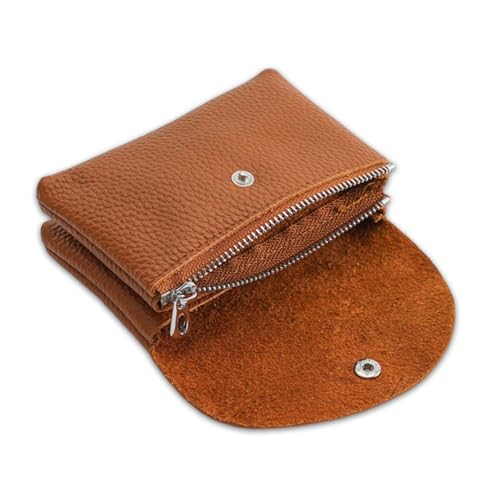 EHDWXVZM 1 porte-monnaie en cuir, double compartiment, petit portefeuille avec pochette, porte-cartes élégant pour femme, porte-monnaie court, portefeuille à fermeture à pression