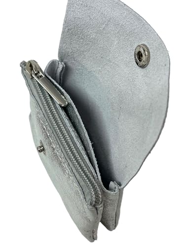 small women's wallet in genuine leather (silver)3