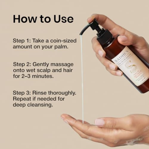 Image of Sadhev Anti-Hairfall Shampoo | Reduces Hair Fall & Promotes Hair Growth | Strengthens Roots with Bhringraj, Amla, Curry Leaf & Hibiscus | Natural, Vegan & Chemical-Free | For Men & Women | 200ml