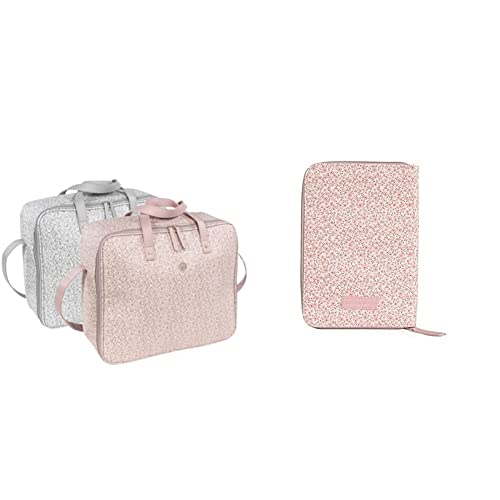 Pasito a Pasito Maleta De Clínica Flower Mellow. Bolsa De Maternidad,Color Rosa Libro Nacimiento Flower Mellow (fm) – Porta Documentos, Rosa