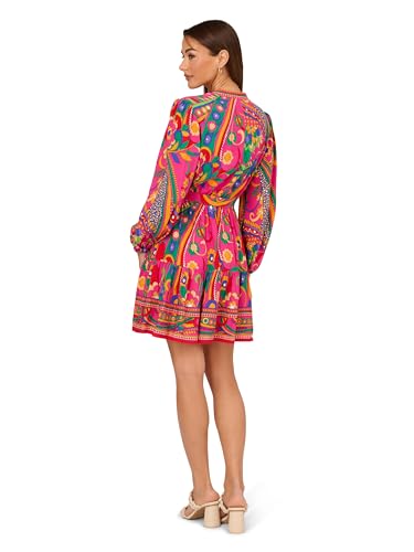 Image of Adrianna Papell Printed Short Dress