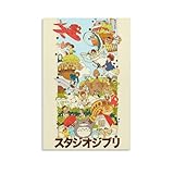 Hayao Miyazaki Poster mural vintage - Impression esth�tique r�tro parfaite pour salon, chambre � coucher, bureau, studio � domicile, sans cadre - 30 x 45 cm