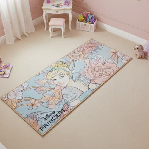 Image of Athom Living Disney Princess Runner Carpet 2x4.5 Ft, Soft Printed Mat with Anti-Skid Backing, Durable Washable Runner for Kids Bedroom, Play Area & Playroom Decor