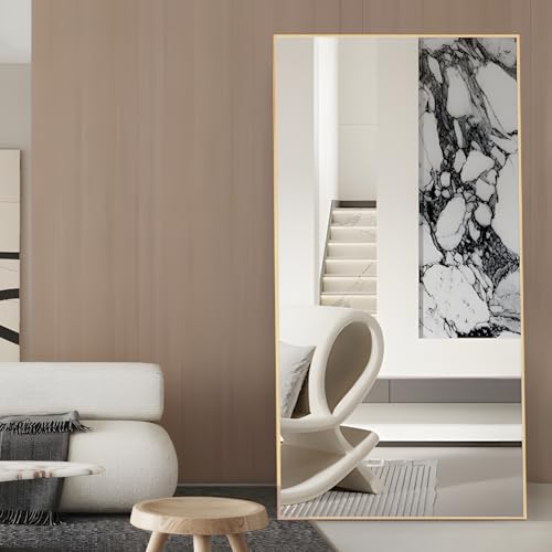 Ganzkörperspiegel Neuweaby 180 x 80 cm mit Ständer und Aluminiumrahmen