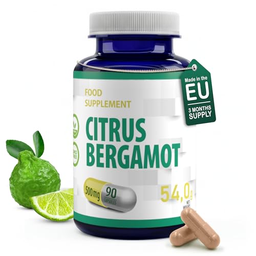 Hepatica Citrus Bergamot (Citrus Bergamia) Extract 500mg | 90 Vegan Capsules | 3-Month Supply | Single Ingredient | 3rd Party Lab Tested