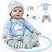 ZIYIUI Poupée Reborn Garçon 22 Pouces 55 cm Réaliste en Silicone Souple Vinyle Nouveau-Né Jouet Bebe Reborn Fait Main Cadeau de Noël Reborn Dolls