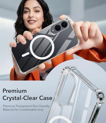 Image of Jkobi Shockproof Crystal-Clear Back Cover for Samsung Galaxy S25 Edge (Magsafe Wireless Support | Drop & Camera Protection | Hard Polycarbonate)