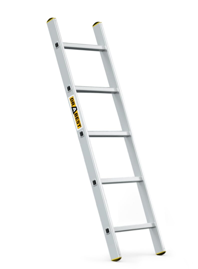 Single section aluminium step ladder PRO - 5 treads