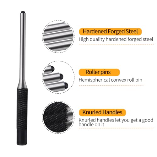 Image of Pin Punch Set, 14pcs Removing Repair Tools, including Universal Block, Pin Punches and Hammer
