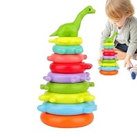 Zibeem Kids Stacking Rings Toys,Rainbow Balance Stacking Game for Child | Colorful Balance Stacker Activities, Educational Preschool Learning Toy for Kid Toddler Children Teens