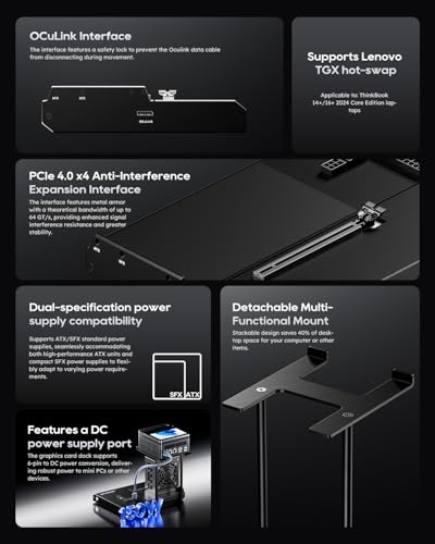 Image of AOOSTAR EG01 OCuLink eGPU Dock External GPU Enclosure Oculink Interface Graphics Dock Station for PCIe 4.0 x4 Graphics Cards