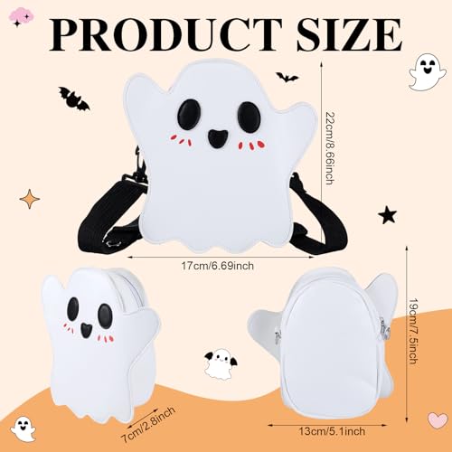 Halloween Purse Novelty Ghost Crossbody Bag for Women Men Cute Ghost Purse Shoulder Satchel Holiday Party Gift Candy Bag Funny Halloween Accessories2
