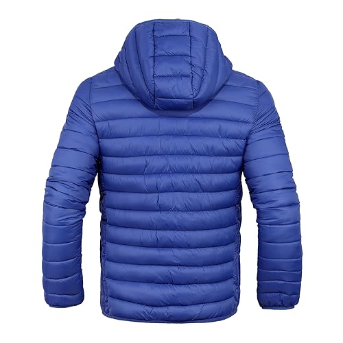 Men's Lightweight Puffer Jacket Down Packable Jacket Winter Coat with Hood2