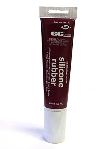 "GC Electronics 10-150 SILICONE RUBBER ADHESIVE SEALANT, TUBE W/DISPENSING NOZZLE, 3 FL. OZ."