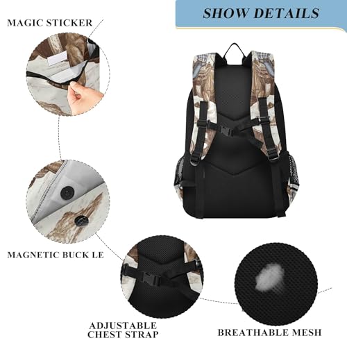 Cowboy Rodeo Pattern Backpack Lightweight Bookbag Laptop Backpack College School Bag for Teen Boys and Girls with Reflective Stripes3