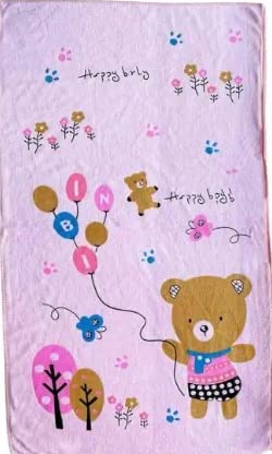 TEDDYIFY Soft Cotton Baby Bath Towel for Infants, New Born Babies and Toddlers, High Absorbent, Soft Cotton Premium Washcloth (Colours and Print As Per Availability) (Pack of 1 Towel) - Image 4 thumbnail