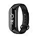 Smart Band Health and Fitness Tracker 15-Day Battery Life Heart Rate Blood Pressure Information Push Smart Reminder IP67 Waterproof Calories Step Counter Black