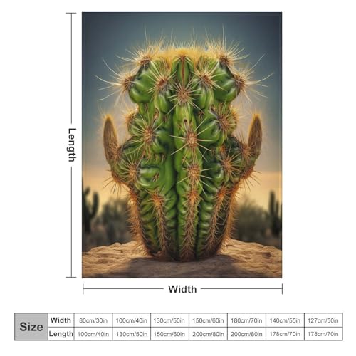 Plaid canape chaud cactus 150x200 pour soiree cocooning reussie - 6