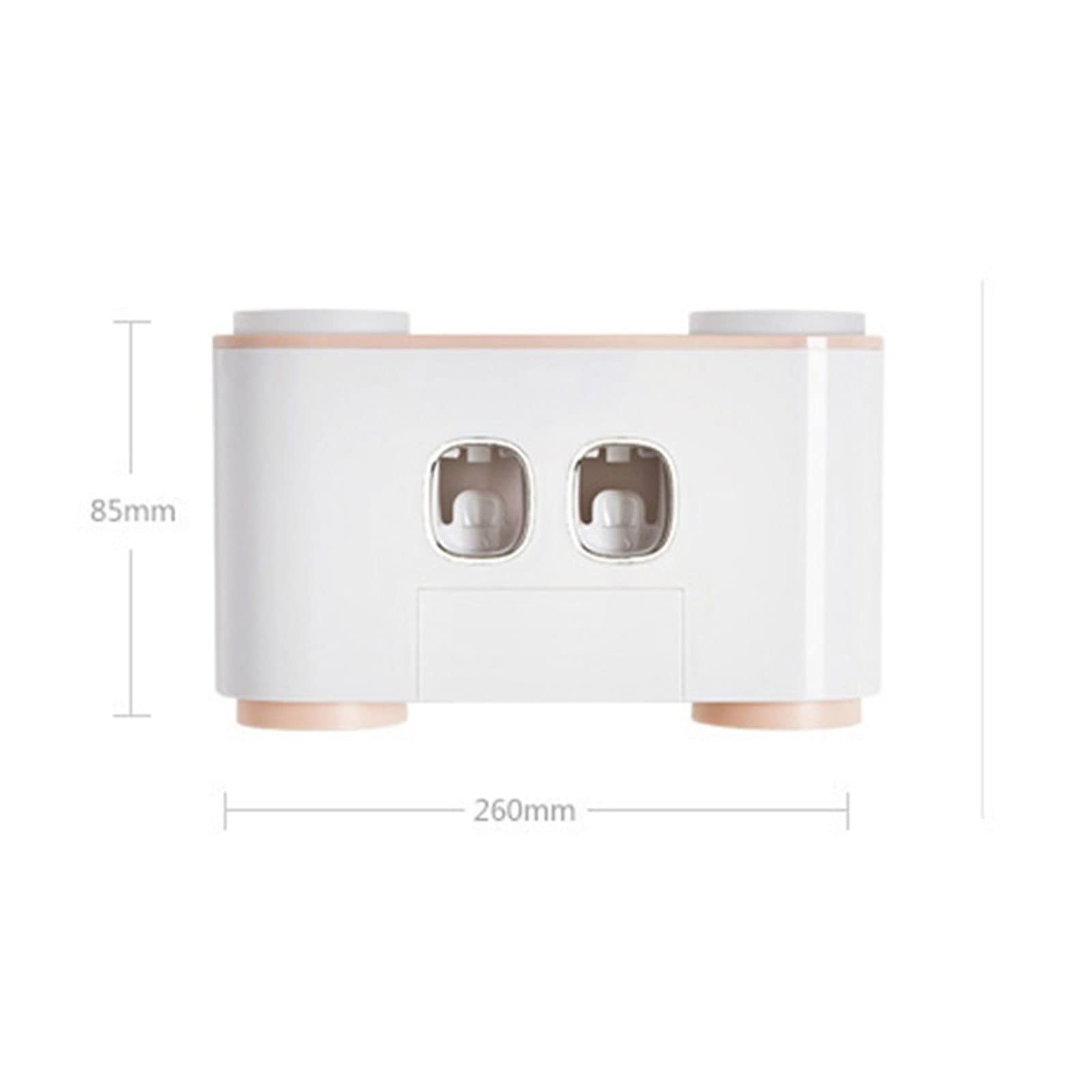 Tooth Brush Holder Automatic Toothpaste Squeezers Wall Mounted Toothpaste Dispenser Dustproof Toothbrush Holder Bathroom Accessories for Home(A)