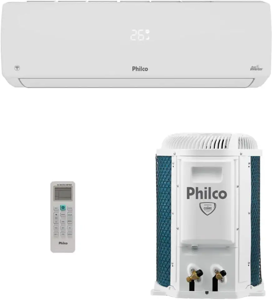 Ar-condicionado Split Philco Hi Wall Eco Inverter 9.000 Btus Frio Branco Monofásico Pac9000ifm15-220v