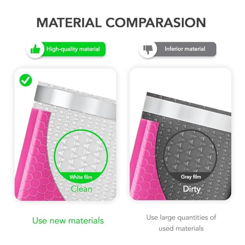 Image of Fuxury Bubble Mailer 8.5x12 Inch 250 Pack Self-Seal Adhesive Padded Envelopes Bulk, Water Resistant Padded Mailers for Mailing,Packaging,Small Business,Shipping, Hot Pink #2