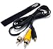 Bargains Depot 5 feet AV Audio/Video Cable Nikon EG-CP14 Camera Compatible + Cable Tie For Nikon Coolpix 1 V1, D3200, D5000, D5100, D5200, AW100, AW110, SQ DOCK