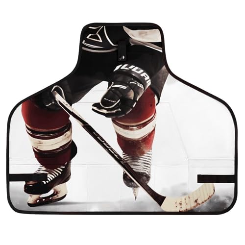 Delantal de trabajo con 8 bolsillos patrón de hockey miniatura 1