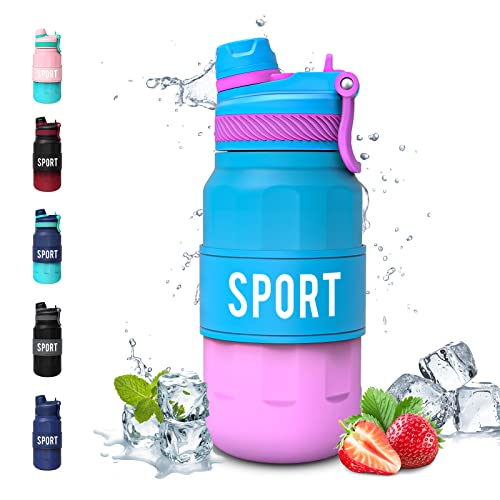【Scelta Regalo Perfettai】Nostre bottiglie d'acqua in plastica sono eleganti ed eleganti nell'aspetto, aerodinamiche nel design, eleganti nell'aspetto e comode nella mano. E ci sono molti colori tra cui scegliere, è un regalo salutare perfetto per bambini, amici, amanti e familiari. In caso di domande, non esitare a contattarci. Ti risponderemo entro 24 ore per fornirti un servizio soddisfacente.
