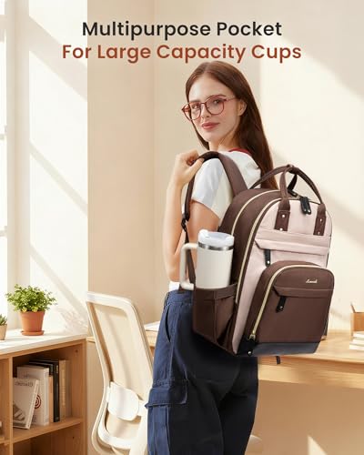 Image of LOVEVOOK Laptop Backpack for Women, Travel Backpacks Work Anti-Theft Bag, Backpack Purse, Conputer bags with USB, Waterproof