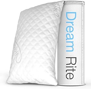 Dream Rite Shredded Hypoallergenic Memory Foam Pillow WonderSleep Series Luxury Adjustable Loft Home