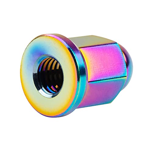 Image of Titanium M6 M8 M10 Dome Head Acorn Nuts for Bicycle Motorcycle Exhaust Pipe Car Pack of 6 (M6, Ranibow)