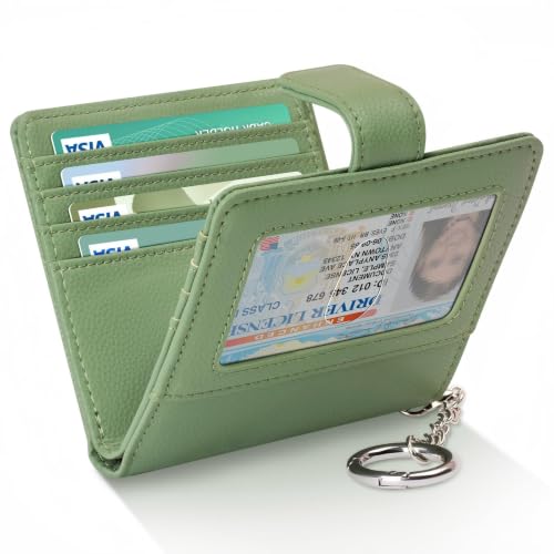 FurArt Bifold Wallet for Women with 9 Slots RFID Blocking ID Window Compact Card Holder Wallet