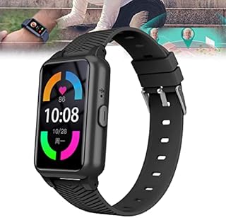 Bias&Belief Senioren Notruf Armband SOS Notrufknopf für Senioren Armband mit Sturzerkennung mit Körpertemperatur-Herzfrequenz-Blutdruck-Schlafüberwachung mit Ortung Und Telefonfunktion,Black