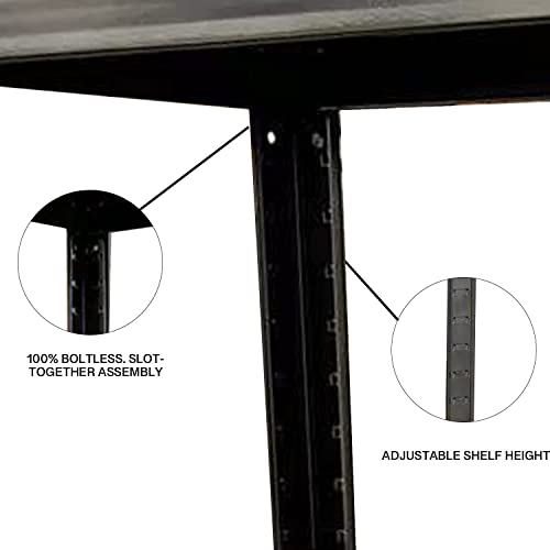 shine planet 5 Tier Garage Shelves Metal Storage Shelves, Heavy Duty Shed Storage Racking for Warehouse Workshop Office(Black,70x30x150cm) 3 shine planet 5 Tier Garage Shelves Metal Storage Shelves, Heavy Duty Shed Storage Racking for Warehouse Workshop Office(Black,70x30x150cm) - Image 3