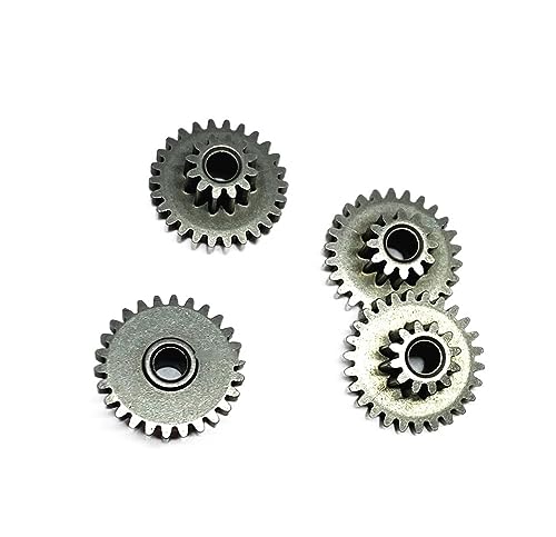 Bevel Gear Pinion Hardware Mechanical 4pcs Metal Double Gear 0.5M 12T-26T 3MM Loose Fit Variable Speed Reduction Gear