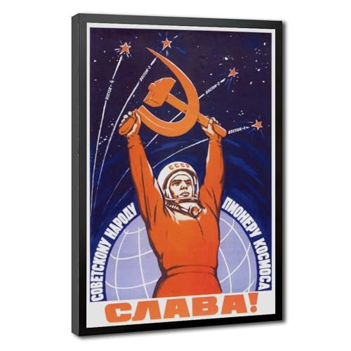 Affiche de propagande URSS décoration murale rétro espace format 50 cm