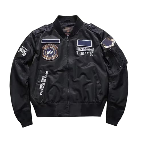 Chaqueta de aviador militar hombre cazadora bomber manga larga casual