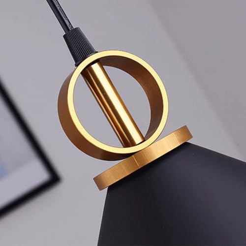 Suspension de plafond à vis E27 lustre fer noir scandinave