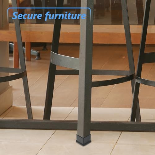 Protectores de goma negra en L para patas de muebles, 50 piezas 7