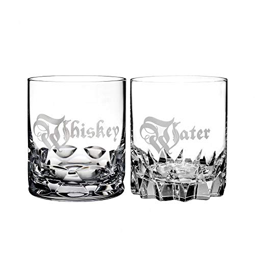 Waterford Crystal Double Old Fashioned Short Stories Whiskey & Water Glasses Set of 2