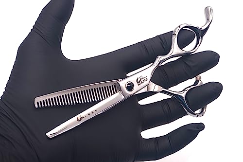 Tesoura Umi Profissional Premium Desbaste Lamina Pra Baixo Para Barbeiro e Cabelereiro Cortar Cabelo